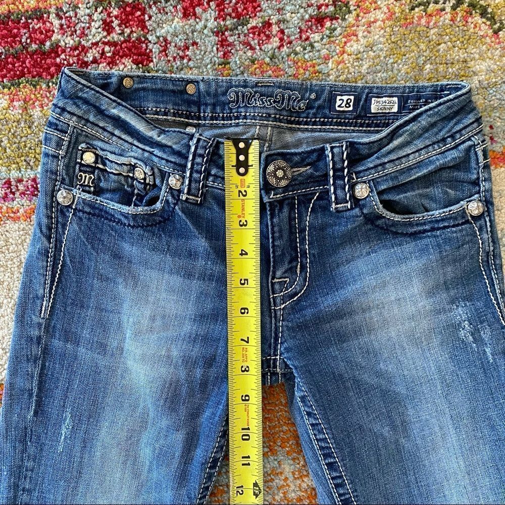 Miss Me Rhinestone Cross Skinny Jeans - Picture 11 of 14